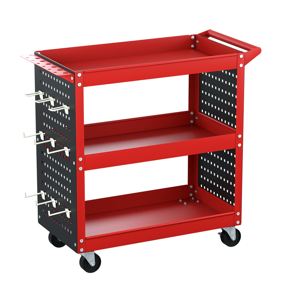 Versatile Giantz Tool Cart Pegboard Hanging System 150kg Capacity Red ...